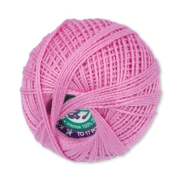 Пряжа ПНК им.Кирова Ирис / уп.20 мот. по 25 г, 150м, №1404 розовый