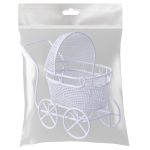 Миниатюра кукольная: Коляска металл 8х10 см, Blumentag MET-407