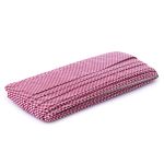 Косая бейка хлопковая 20 мм / 5 шт по 5.4 метра, №135C красный/клетка, Gamma GBF-20