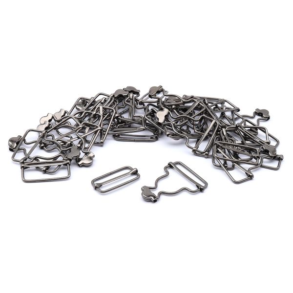 Застежка для комбинезона 31.5 мм, ушко 47х39 мм, 20 шт, чер.никель