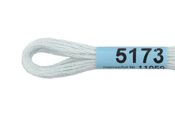 Мулине Gamma 100% хлопок, цв.5173 св.св.голубой, 24 мотка по 8 метров