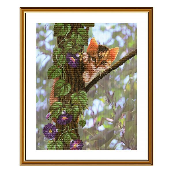 Набор для вышивания нитками Нова Слобода, Маленький проказник 27х34 см