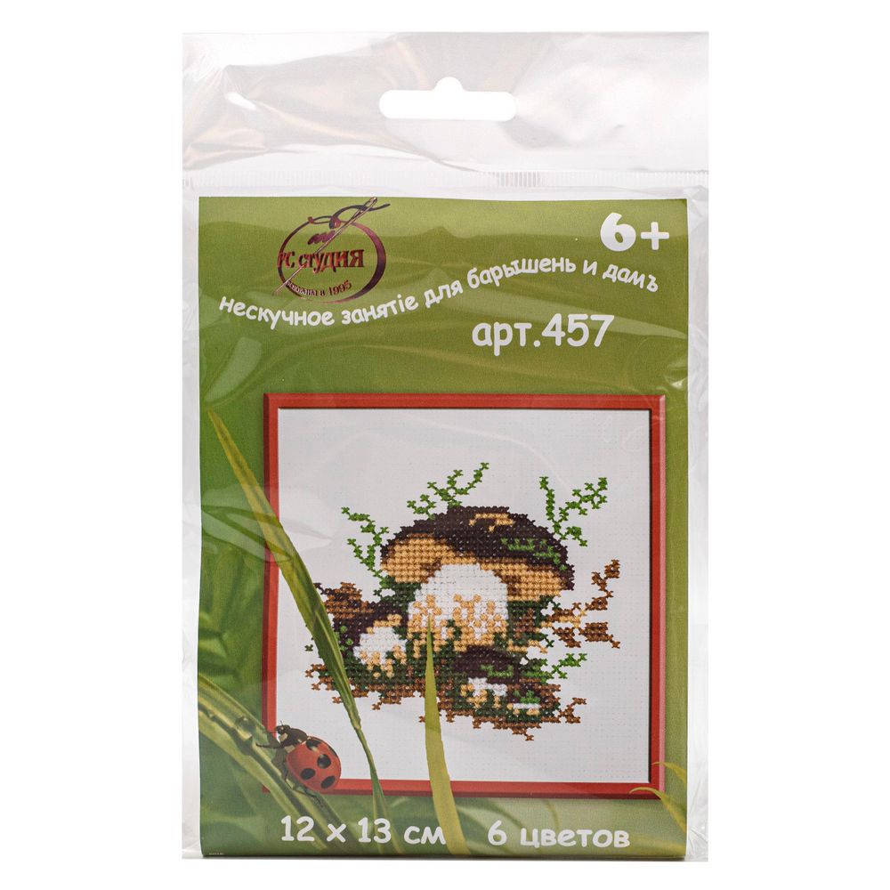 Набор для вышивания нитками РС Студия, Боровик 12х13 см