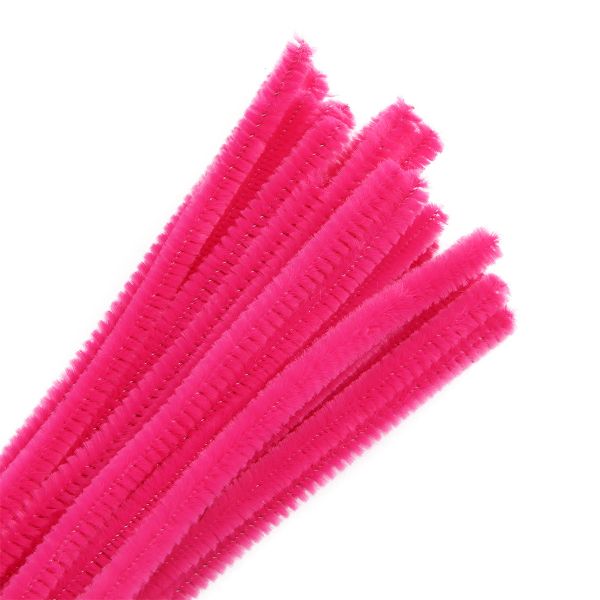 Синель-проволока, 6 мм / 30см, 30 шт/упак, Astra&Craft (A-027 темно-розовый)