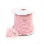Лента бархатная (тесьма) 10.0 мм / 22.86±1 метров, арт.10VR75 нейлон цв.розовый