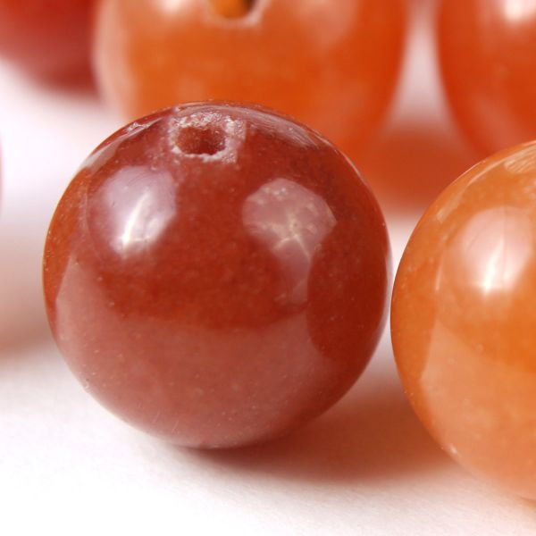 Бусины натуральный камень авантюрин красный 10 мм, 10 шт в упак, Astra&Craft