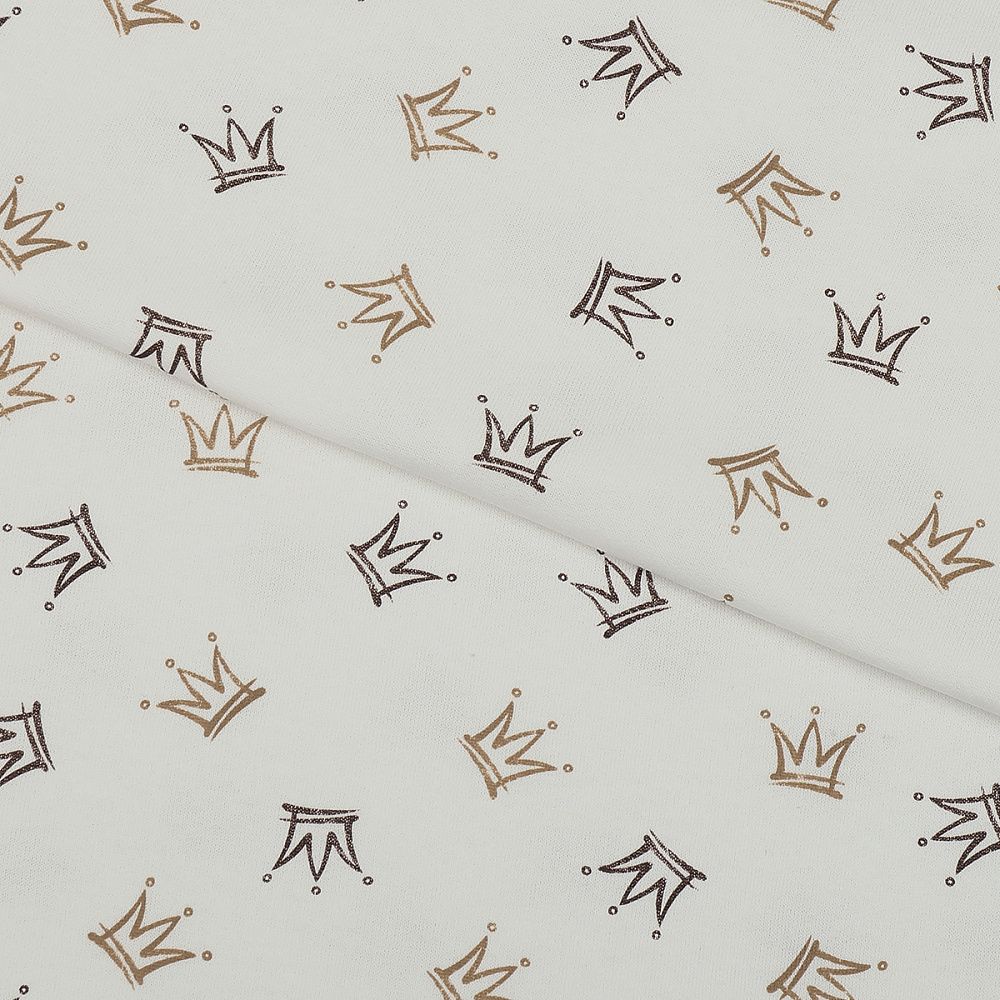 Футер 2-нитка начес 190 г/м², 100-100 см / 6 метров, N-ДЛ190-01, цв.бел/бежевый