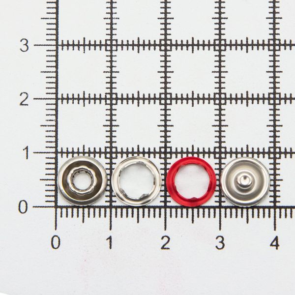 Кнопка рубашечная (джерси) открытая ⌀9.5 мм, ≈144 шт, МЕТАЛЛ, эмаль, 162 красный матовый, NEW STAR