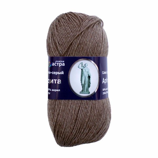 Пряжа Astra Premium (Астра Премиум) Афродита / уп.3 мот. по 100 г, 250 м, 02 светло-серый