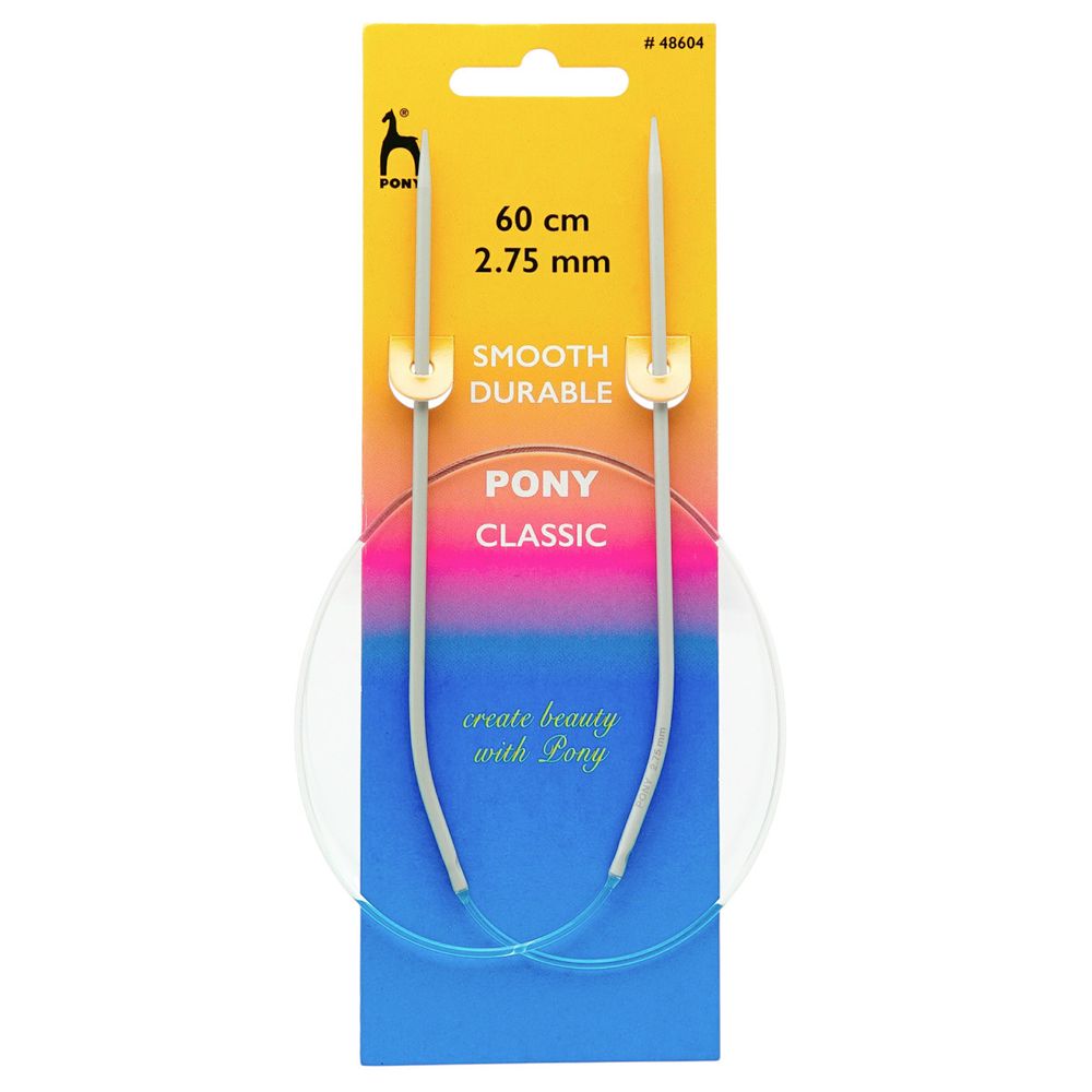Спицы круговые Pony Classic ⌀2.75 мм, 60 см, алюминий, 48604