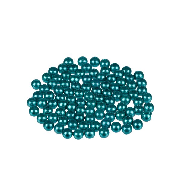 Бусины пластик ⌀4 мм, 100±5 шт, №13 синий, Zlatka PB