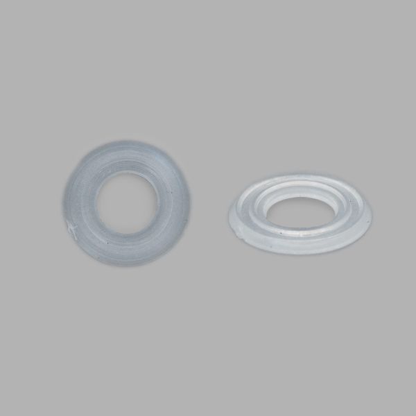 Кольцо уплотнительное пластик под кнопку и люверс 4 мм, прозрачный, 1000 шт