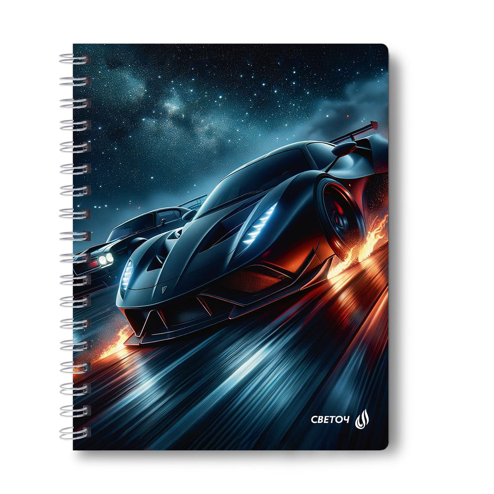 Тетрадь ученическая общая, A5 48 л. на гребне 65 г/м², белизна 100 %, 8 шт, клетка, 01175 МИКС - У руля, Светоч Т107