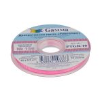 Лента репсовая (в рубчик) с зубчатым краем 10.0 мм / 25±1 метров, 156 розовый, Gamma PTGR-10