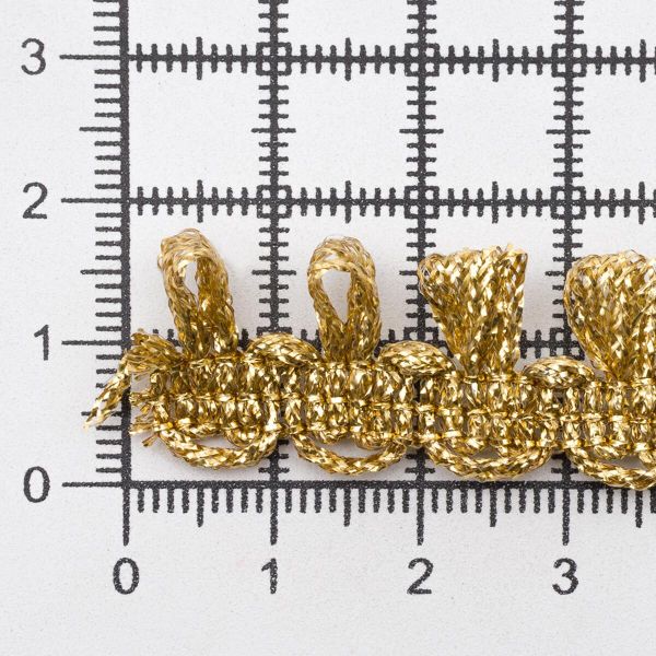 Тесьма отделочная вязаная 17 мм, 10 м, (золото)