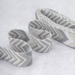 Стропа (ременная лента) 38 мм / 3 метра, [40 г/пог.м], с принтом 2-сторонняя, D144 серый/белый, 3Al354