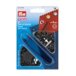 Люверсы металл ⌀_4.0 мм (внутр.), латунь черный, цв./, Prym, 50 шт