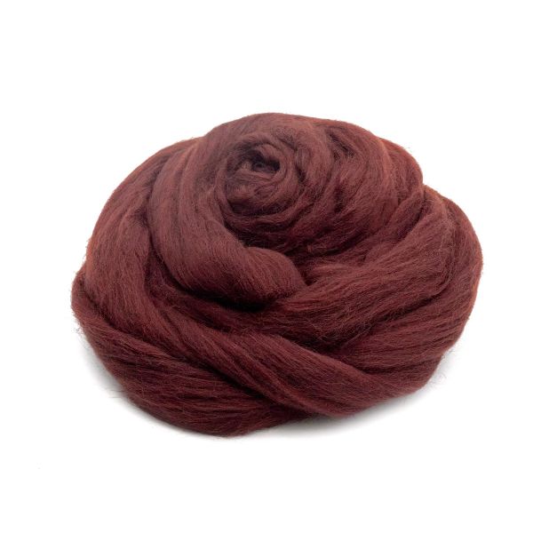 Шерсть для валяния мериносовая тонкая 100%, 100 г, цв.17 шоколад