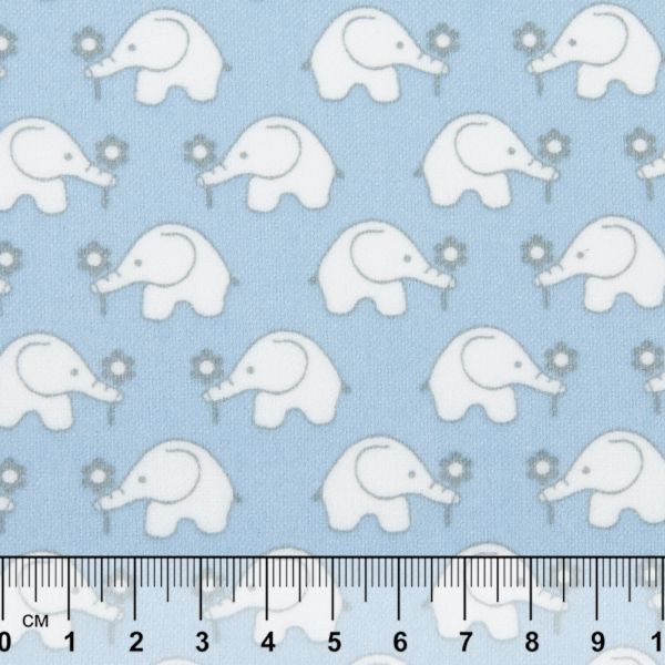 Ткань для пэчворка Peppy Молочные сны фланель, отрез 100х110 см, 175 г/м², МС-22 голубой, Peppy