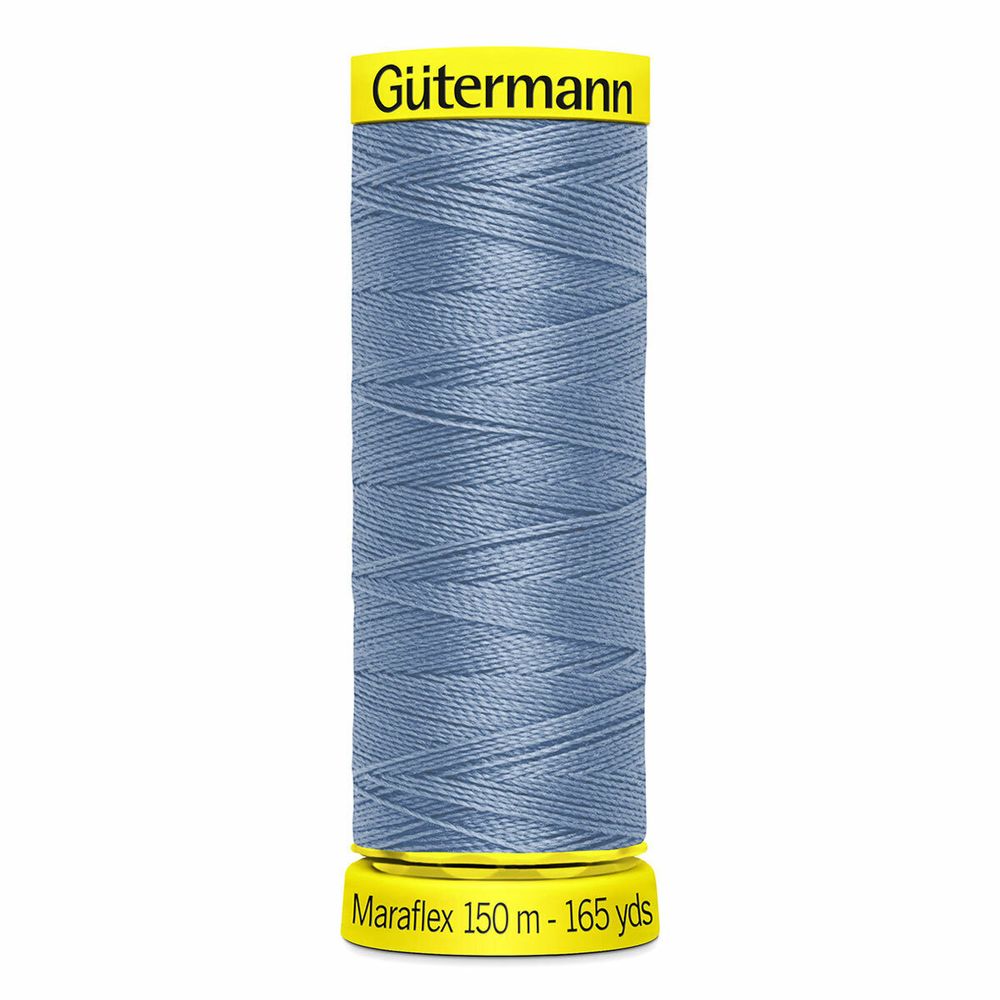 Нитки для трикотажа Gutermann Maraflex, 150м, 143 серо-голубой, 5 катушек