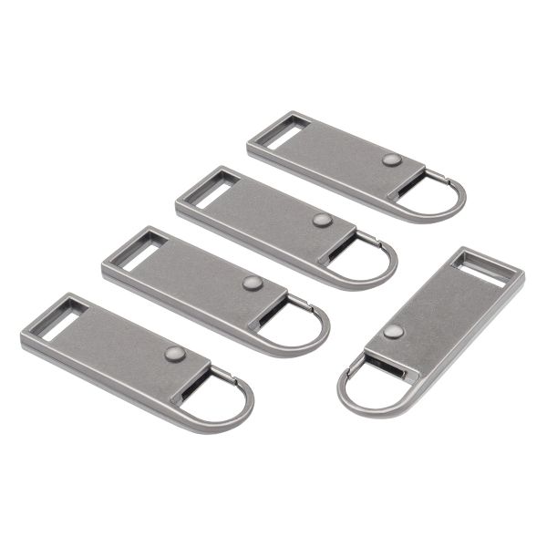 Пуллер-карабин для молнии 45х13 мм, металл (черный никель), 5 шт