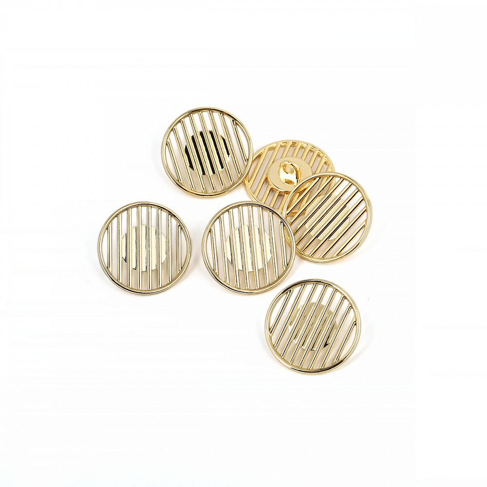 Пуговицы металлические на ножке 32L-20 мм, С-MP37 цв.золото, 10 шт