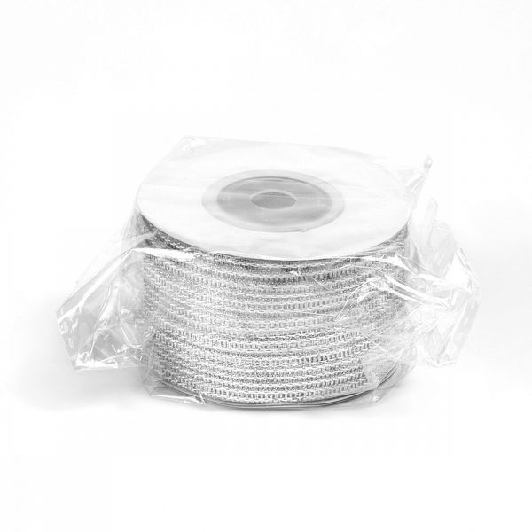 Лента металлизированная 3.0 мм / 91.44±1 метра, серебро, Magic4Hobby