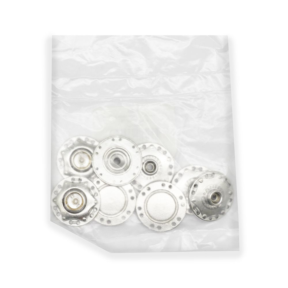 Кнопка пришивная металл ⌀24.0 мм, никель, 4 шт, BIG