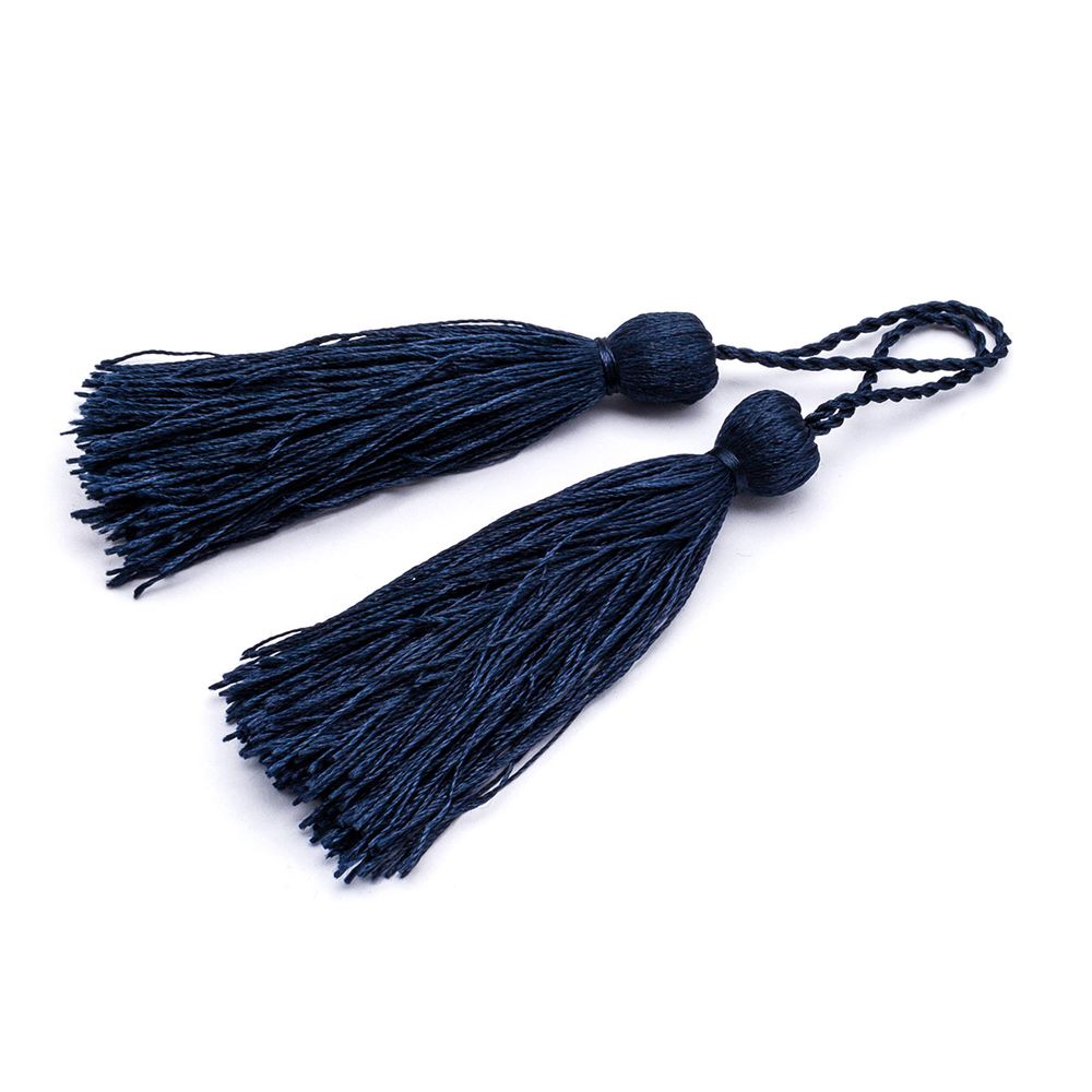 Кисти шторные 70.0 мм, вискоза, цв.231 т.синий, 5 шт