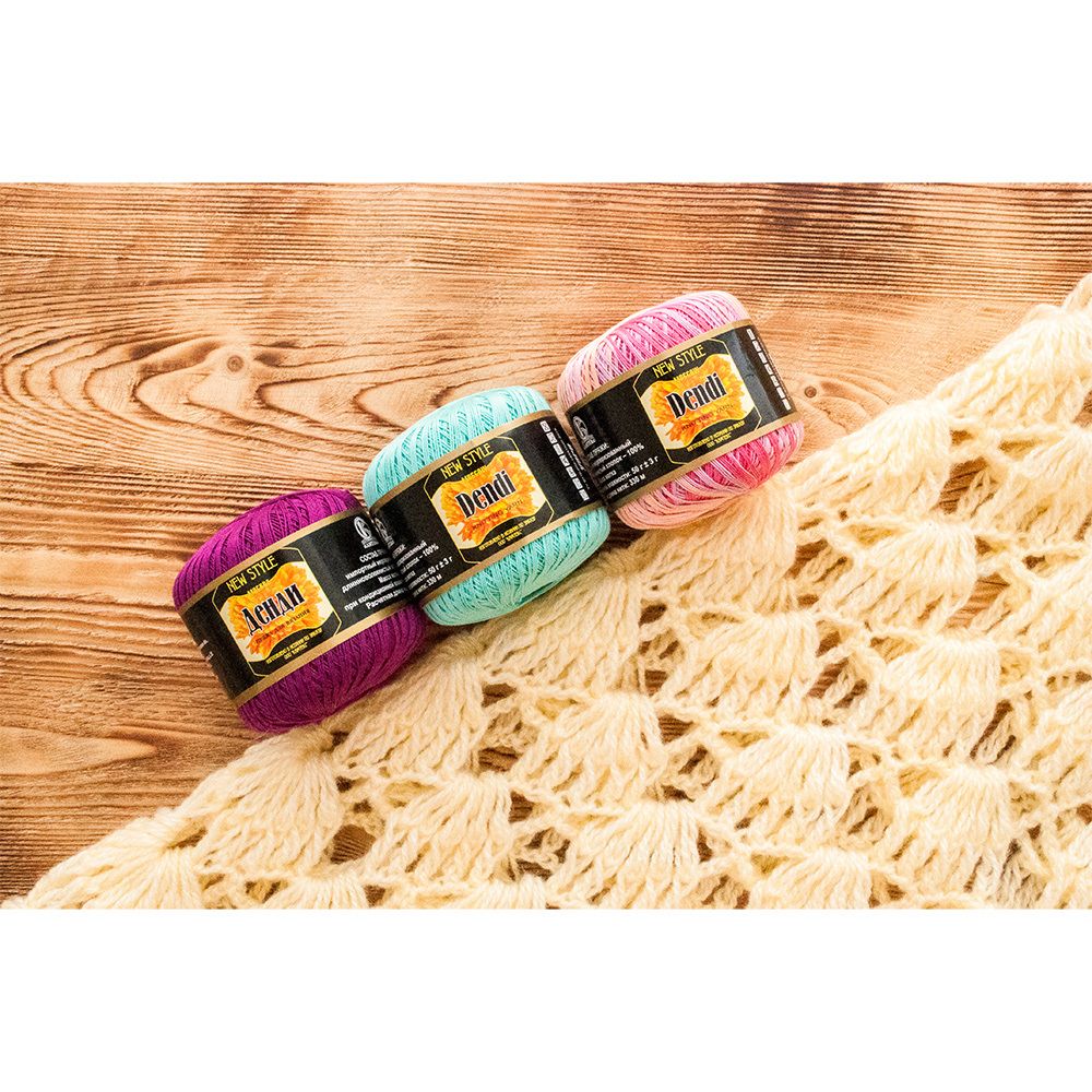 Пряжа Камтекс Денди / уп.10 мот. по 50 г, 330 м, цв.073 лед