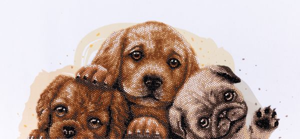 Алмазная (кристальная) мозаика Фрея, Пушистики, 50х25 см