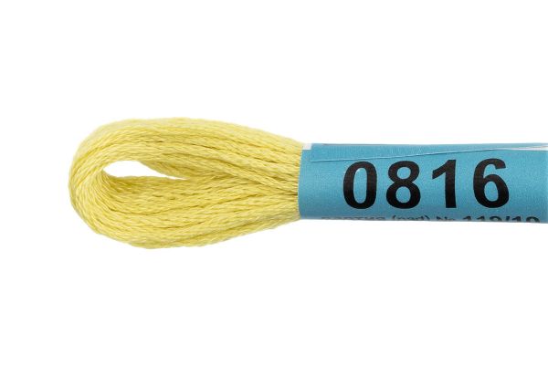 Мулине Gamma 100% хлопок, цв.0816 бл.оливковый, 24 мотка по 8 метров