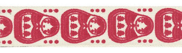 Лента хлопок с рисунком 16.0 мм / 5 шт по 3 метра, M1 001/065 Матрешки, красный, CLP-161 Gamma