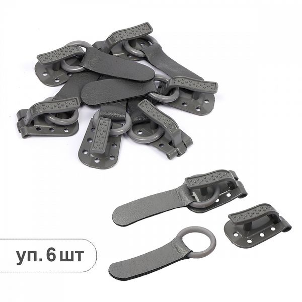 Крючок шубный TBY 50 мм, TBY-0122, цв. S275 серый уп. 6 шт