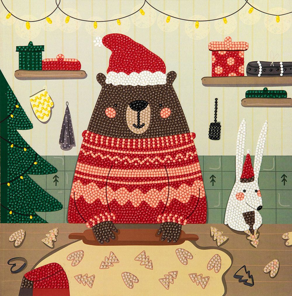 Алмазная (кристальная) мозаика Фрея ALBP-291, постер Рождественское печенье, 30х30 см