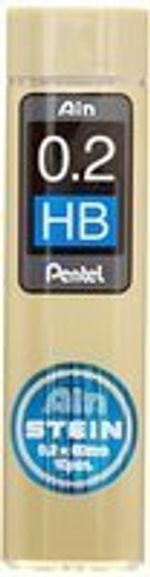 Грифели для карандашей автоматических Pentel Ain Stein 0.2 мм, 20 шт, C272W-HB HB