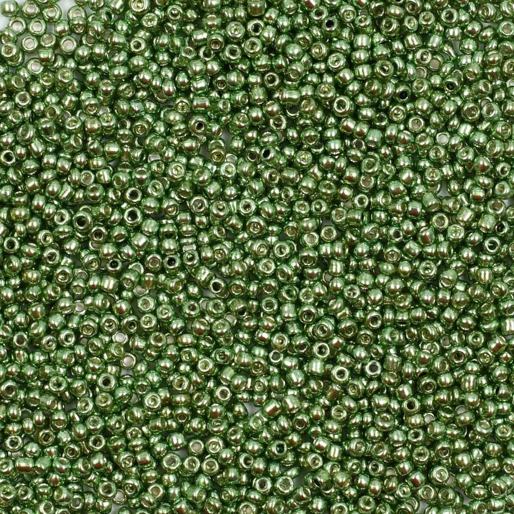 Бисер (стекло), 11/0, 10х20 г, Astra&amp;Craft (1114 зеленый/глянцевое покрытие)