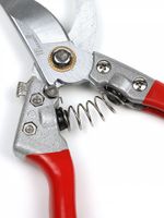 Секатор изогнутое лезвие 60/225 V8 ручки красный металл, Maxwell Garden