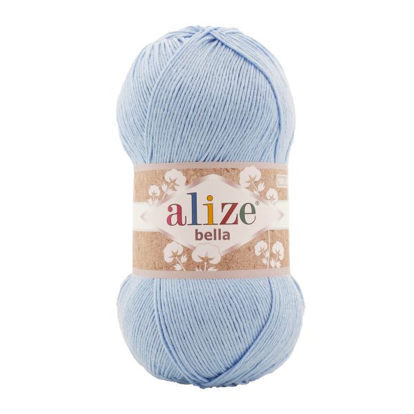 Пряжа Alize (Ализе) Bella 100 / уп.5 мот. по 100 г, 360м, 040 голубой A