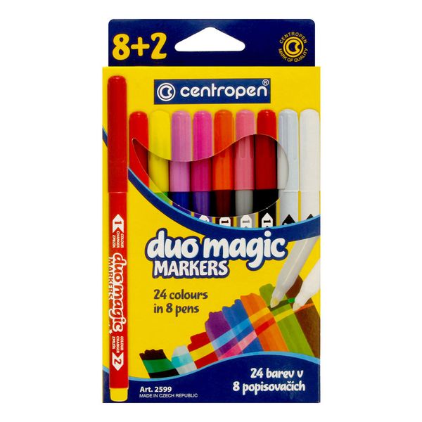 Набор фломастеров DUO MAGIC 2599/10 8+2 цв, 2599/10, Centropen 2599/10
