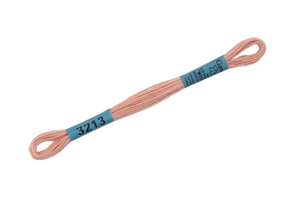 Мулине Gamma 100% хлопок, цв.3213 т.кремовый, 24 мотка по 8 метров