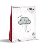 Набор для вышивания нитками Klart 10-050, Брошь. Тучка, 5.5х6.5 см