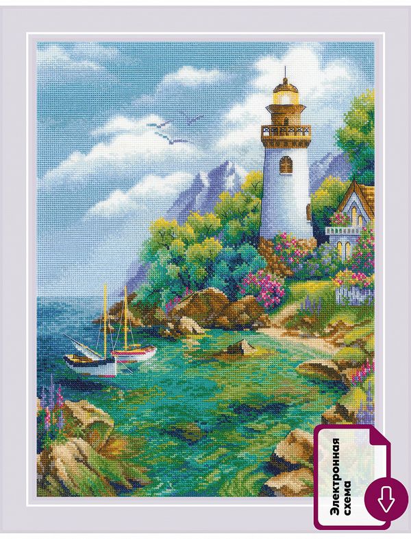 Набор для вышивания нитками Риолис 2188, Тихая гавань, 30х40 см