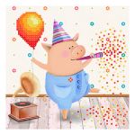 Набор для вышивания бисером Бисеринка, Праздник 17х17см