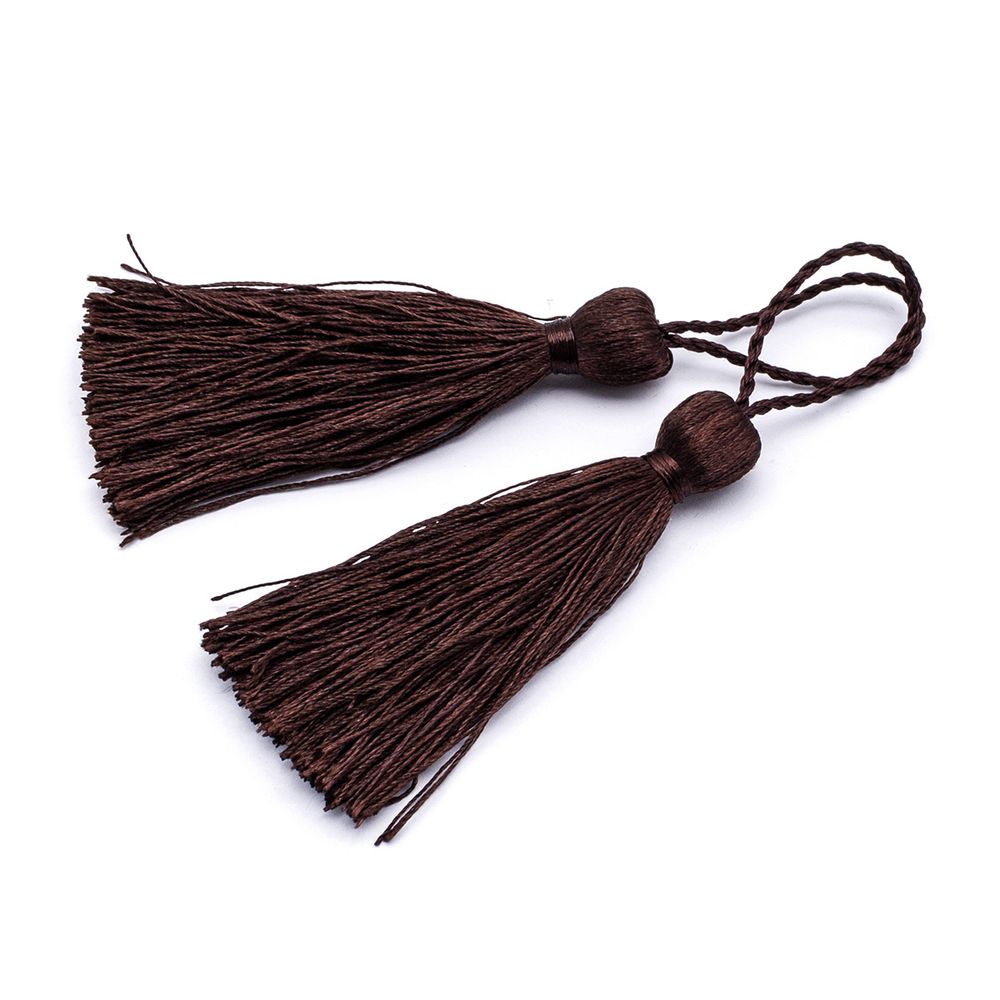 Кисти шторные 70.0 мм, вискоза, цв.200 коричневый, 5 шт