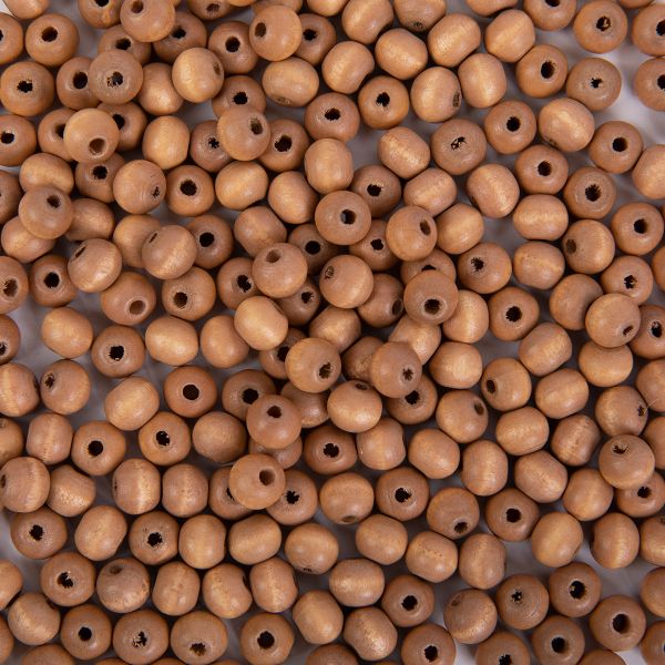 Бусины дерево ⌀8 мм, 2500±100 шт, тёмное дерево, Zlatka HWBD-08