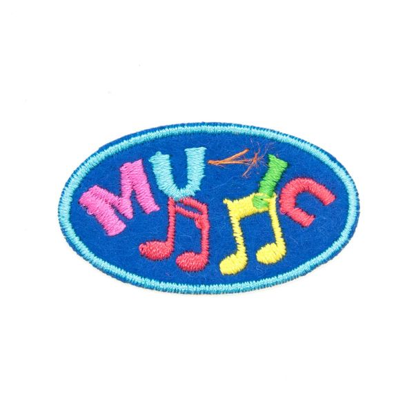 Термоаппликация Music, синий, 4.5*2.5см, Hobby&Pro