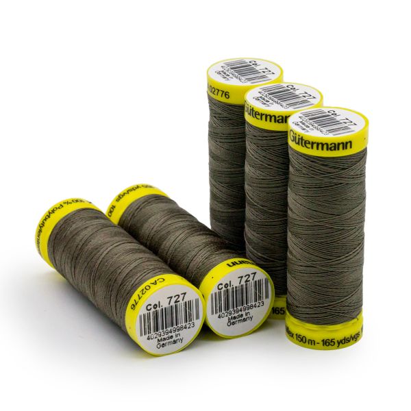 Нитки для трикотажа Gutermann Maraflex, 150м, 727 дымчато серо-зеленый, 5 катушек