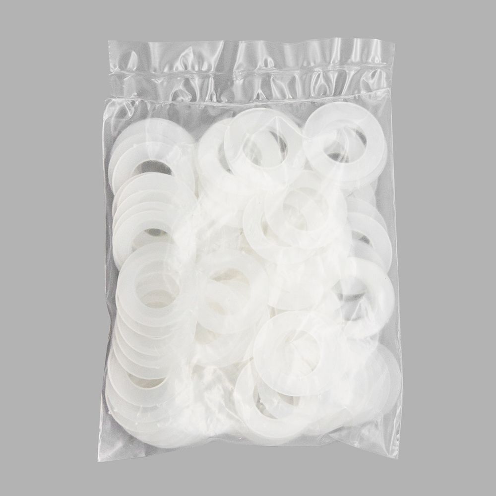 Кольцо уплотнительное пластик под блочку/ люверс ⌀13.4 мм (внешн. 23.4 мм), h7 мм (№28), ≈100 шт, New Star