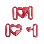 Пряжка-застежка для бюстгальтера металл 8.0 мм, металл/эмаль, C520 темно-красный, 10 шт